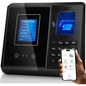 Time Clock, App-Based, Face, Card & Fingerprint Attendance Machine for Employees